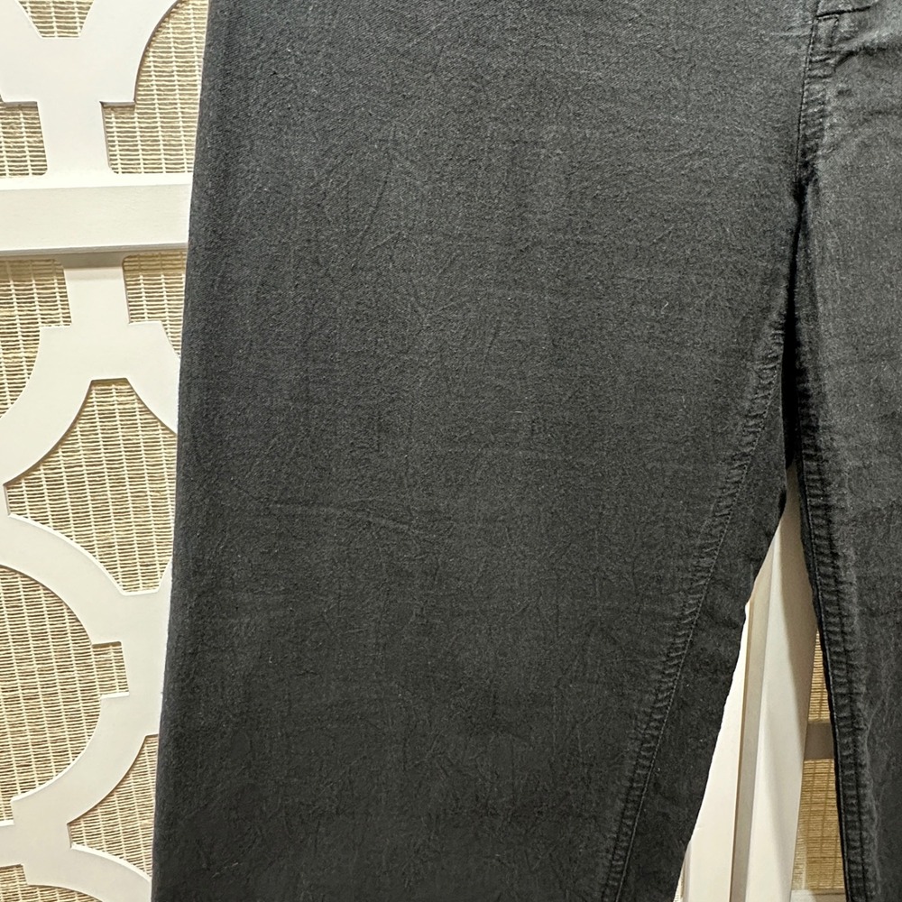 Apiece Apart Wide Leg Pants Women 4 Black High Rise Cropped Canvas Trousers - Picture 7 of 11
